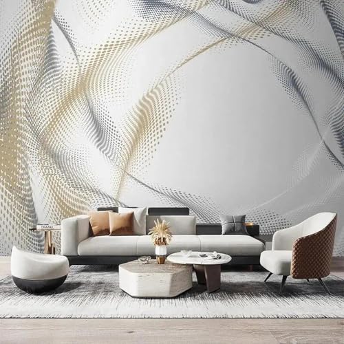 WEITAOSM 3D-Wandbild mit moderner minimalistischer Kunst und geometrischen Linien, für Wohnzimmer, Küche, Arbeitszimmer, Fernseher, Sofa (selbstklebendes PVC) von WEITAOSM