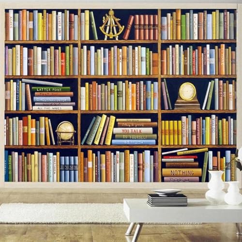 WEITAOSM 3D-Wandbilder im Retro-Stil für Bücherregale im klassischen Stil, geeignet für Arbeitszimmer, Kinderzimmer, Wohnzimmer, Sofa, Kunstwandbilder (selbstklebendes PVC) von WEITAOSM