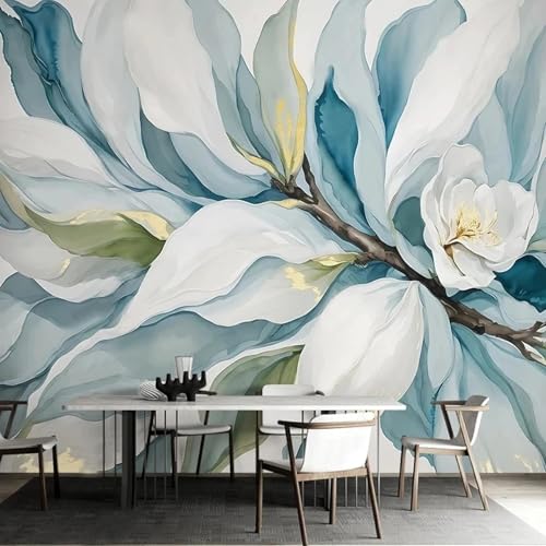 WEITAOSM 3D moderne handgemalte Ölgemälde Pflanze Blume Tapete Schlafzimmer Wohnzimmer TV Sofa Hintergrund Wandkunst Tapete (selbstklebendes PVC) von WEITAOSM