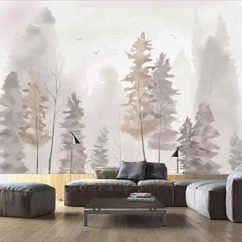 WEITAOSM Handgemaltes abstraktes Kunstwandbild mit Bäumen und Dschungelmotiven, geeignet für Wohnzimmer, Fernseher, Sofa, Wandkunstposter (selbstklebendes PVC) von WEITAOSM