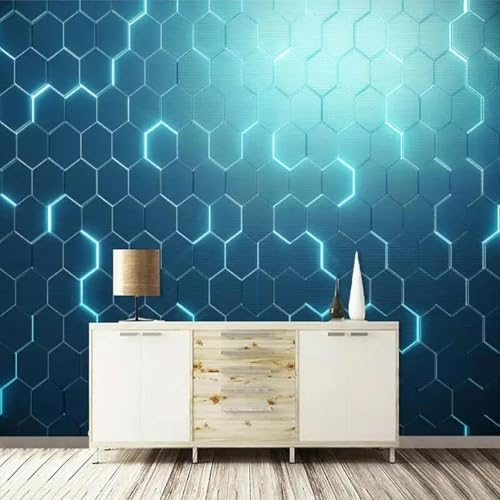 WEITAOSM Moderne 3D-Stereo-Tapete mit abstraktem geometrischem Muster, Wandbild für Wohnzimmer, Schlafzimmer, Arbeitszimmer, kreative Kunsttapete (selbstklebendes PVC) von WEITAOSM