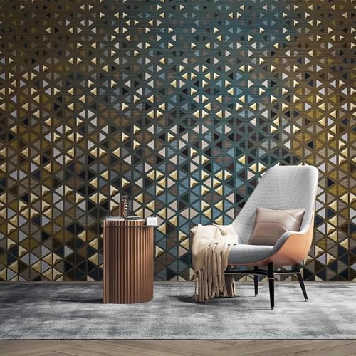 WEITAOSM Moderne dreidimensionale Textur geometrisches Muster Wandbild Wohnzimmer TV Sofa Schlafzimmer Wandbild Mode Spielzimmer Tapete (selbstklebendes PVC) von WEITAOSM
