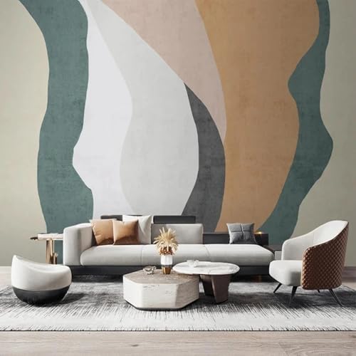 WEITAOSM Modernes abstraktes Gemälde mit geometrischem Muster, Kunst-Wandbild für Wohnzimmer, Schlafzimmer, Fernseher, Sofa, Wandbild (selbstklebendes PVC) von WEITAOSM