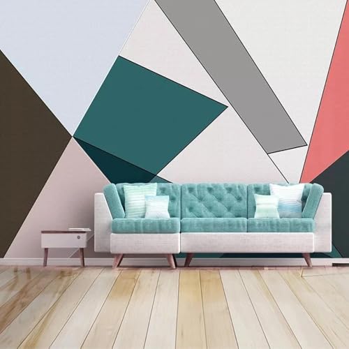 WEITAOSM Modernes abstraktes geometrisches Linienmuster 3D-Wandbild Schlafzimmer Wohnzimmer Sofa Hintergrund Wandkunst Tapete (selbstklebendes PVC) von WEITAOSM