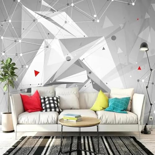 WEITAOSM Modernes geometrisches abstraktes 3D-Stereo-Muster-Wandbild für Wohnzimmer, Fernseher, Sofa, Schlafzimmer, Hintergrundwandkunst-Tapete (selbstklebendes PVC) von WEITAOSM
