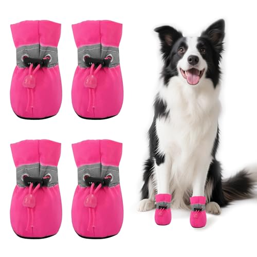 4 PCS Hundeschuhe Sommer, Geeignet für Haustiere im Sommer (Rosa 4 4 PCS Hundeschuhe Sommer, Geeignet für Haustiere im Sommer (Rosa 4 von WEITAPYT