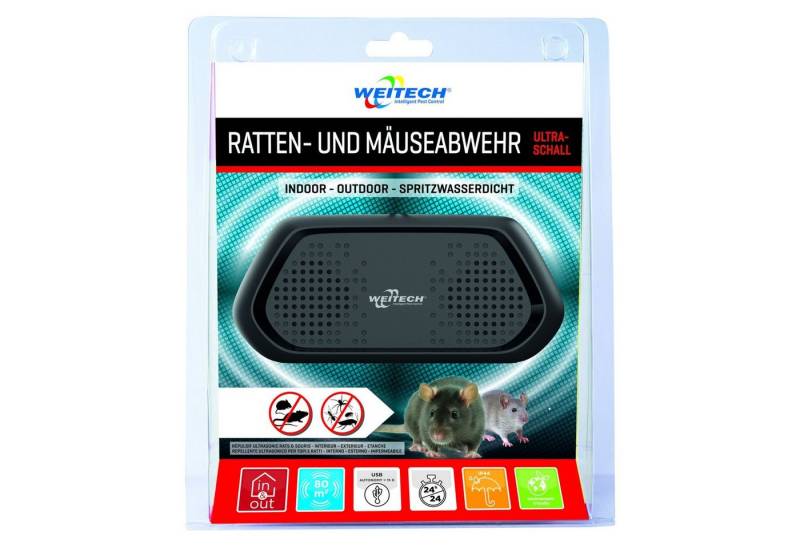 WEITECH Ultraschall-Tierabwehr Ratten- und Mäuseabwehr mit Ultraschall von WEITECH