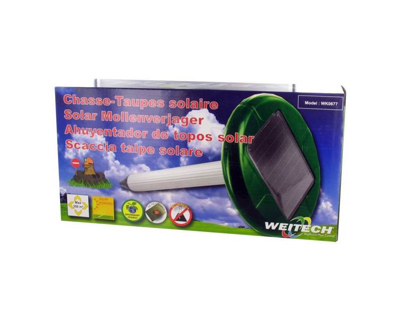 WEITECH Ultraschall-Tierabwehr Solar Maulwurf & Wühlmaus Vertreiber von WEITECH