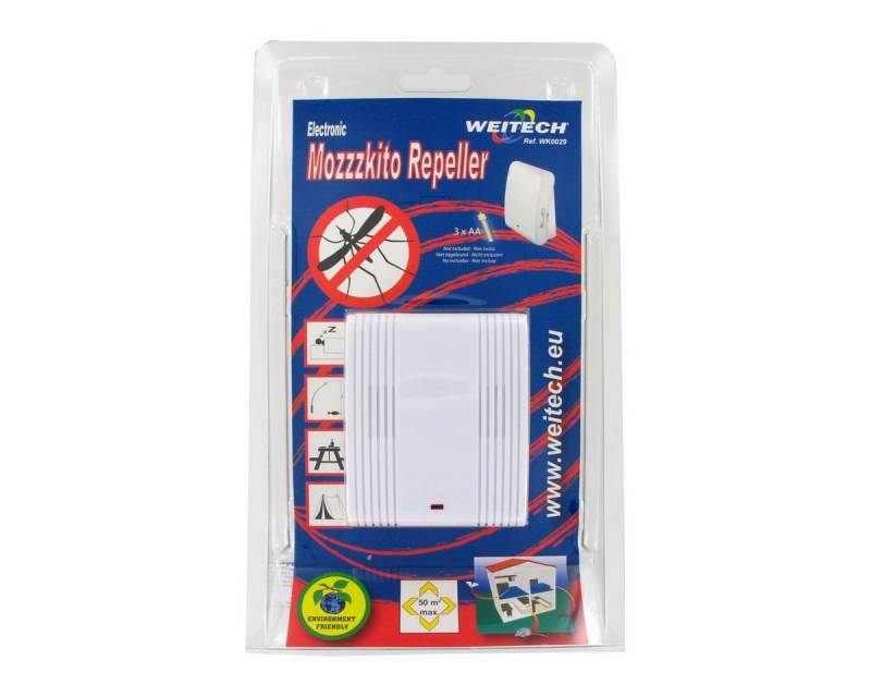 WEITECH Ultraschall-Tierabwehr Stechmücken Vertreiber (3 x AA Batterien) von WEITECH