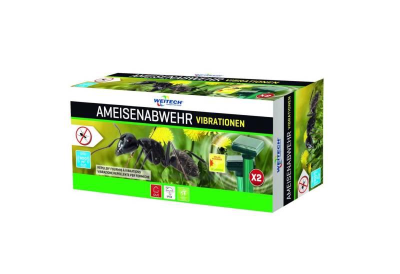 WEITECH Ultraschall-Tierabwehr Solar Ameisen Vertreiber mit Vibration Doppelpack von WEITECH