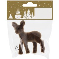 Dekofigur Rehkitz braun beflockt 5 x 7 cm Weihnachtsfigur Dekofigur Rehkitz braun beflockt 5 x 7 cm Weihnachtsfigur von WEITERE
