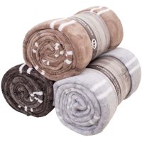 Fleecedecke Coral Karo XXL 220 x 240 cm 3-fach sortiert von WEITERE