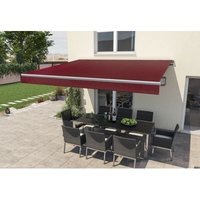 Gelenkarm-Markise Berlin mit Funkmotor bordeaux rot Breite 300 cm Ausfall 200 cm Markisen von WEITERE