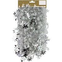 Girlande weiß silber mit Schneeflocke 270 cm von WEITERE