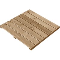 Holzfliese 50 x 50 cm braun Bodenfliesen Holzfliese Terrassenfliese von WEITERE