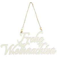Holzhänger Frohe Weihnachten weiß 23 x 9 cm Deko Weihnachten von WEITERE