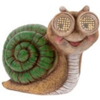 LED Dekofigur Solar Schnecke Rolling Eyes 21–26 cm warmweiß beige-grün von WEITERE
