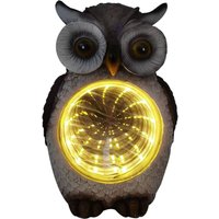 LED Solarleuchte Eule mit Dämmerungssensor grau-weiß Wege- & Sockelleuchten von WEITERE