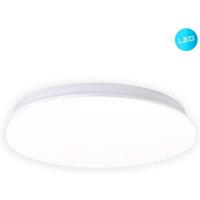 Weitere - led Kellerleuchte Levi rund 25 cm Garagenleuchte, IP44, weiß Deckenlampen & Kronleuchter von WEITERE