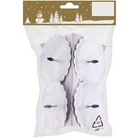 Metallkerzenhalter Blume silber Ø 7 cm, 4 Stück Metallkerzenhalter von WEITERE