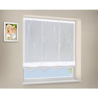 Raffrollo weiß-silber, 120 x 170 cm Dekoschals von WEITERE