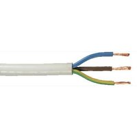 Schlauchleitung H03VV-F 3 x 0,75 - 10 Meter weiß Gummileitung Leitung Kabel von WEITERE