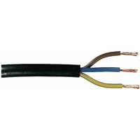 Schlauchleitung H03VV-F 3 x 0,75 - 5 Meter schwarz Gummileitung Leitung Kabel von WEITERE
