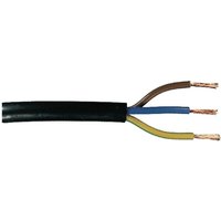 Weitere - Schlauchleitung H03VV-F 3 x 0,75 - 5 Meter schwarz Gummileitung Leitung Kabel von WEITERE