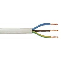 Weitere - Schlauchleitung H05VV-F 3 x 1,0 - 25 Meter, weiß Kabel & Leitungen von WEITERE