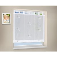 Schlaufenrollo weiß-anthrazit, 120 x 170 cm Dekoschals Schlaufenrollo weiß-anthrazit, 120 x 170 cm Dekoschals von WEITERE