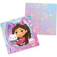 Servietten Gabbys Dollhouse lila Ø 16,5 cm 20er Pack von WEITERE