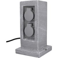 FP - Steckdosen-Verteiler Granit 2 Steckdosen, 1 mechanische Zeitschaltuhr Aussensteckdosen von FP