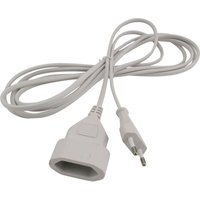 Unitec - Verlängerungskabel Innen 3 Meter H03VVH2-F, weiß, Flachstecker Verlängerungskabel von Unitec