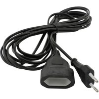 Unitec - Verlängerungskabel Innen 5 Meter H03VVH2-F, schwarz, Flachstecker Verlängerungskabel von Unitec