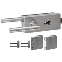 Weitere - Beschlag-Set Angolare Edelstahl für Glas-Drehtür 3 x Dreiteilige Bänder von WEITERE