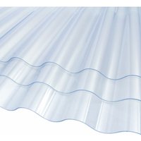 PVC-Wellplatte Strong 76/18 200 x 90 cm 1,2 mm klar Kunststoffbedachung von WEITERE