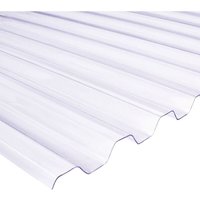 PVC-Wellplatte Trapez 70/18 200 x 90 cm 0,8 mm klar Kunststoffbedachung von WEITERE
