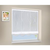 Raffrollo weiß-silber, 100 x 170 cm Dekoschals Raffrollo weiß-silber, 100 x 170 cm Dekoschals von WEITERE