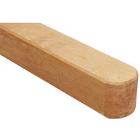Weitere - Rundkopfpfosten 90 cm, 90 x 90 mm, gelb gebeizt Sichtschutz von WEITERE