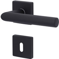 Weitere - Zimmertürgarnitur Ronaldino Square Set - schwarz Türklinken & -griffe von WEITERE