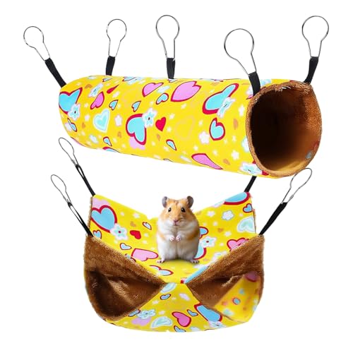WEITING Frettchen Hängematte, 2er Set Haustier Schaukelbett Kleintier, Bequemes Kletter Spielzeug Ruheplatz Bereicherungsspielplatz für Kleintiere Haustierkäfig Igel WEITING Frettchen Hängematte, 2er Set Haustier Schaukelbett Kleintier, Bequemes Kletter Spielzeug Ruheplatz Bereicherungsspielplatz für Kleintiere Haustierkäfig Igel von WEITING