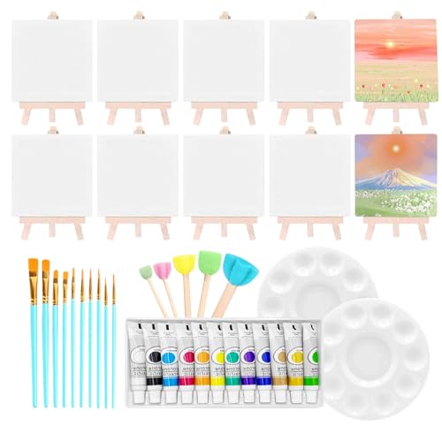 WEITING Malset Leinwand Und Farben,Kleines Acrylfarbe Leinwand Set 10 Stücke | Für Künstler Kinder Mädchen Basteln Unterwegs Zuhause Schule WEITING Malset Leinwand Und Farben,Kleines Acrylfarbe Leinwand Set 10 Stücke | Für Künstler Kinder Mädchen Basteln Unterwegs Zuhause Schule von WEITING