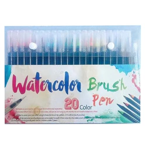 WEITING Wasserfarbe Pinselstifte,Malstifte Set zum Ausmalen - Malen Zeichnen Lettering Kunstzubehör Farbige Tusche Kinder Erwachsene Anfänger Schule Reise von WEITING