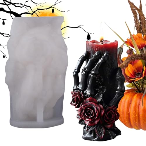 weiting 3D Schädel Silikon Kerzenform | Skelett Epoxidharz Gießform,Epoxidharz Guss Aromatherapie Form Für Kinder Erwachsene Jugendliche Freunde Frauen Familie von WEITING