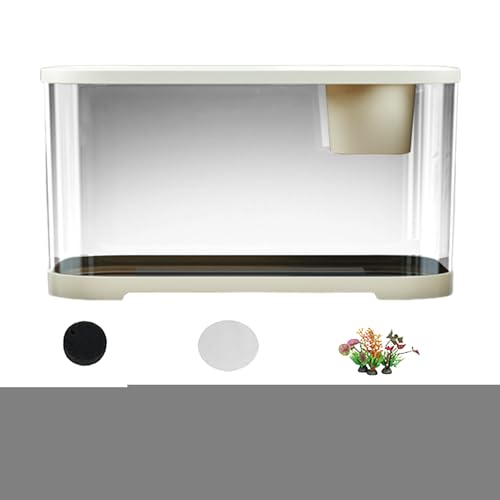weiting Aquarium - Betta Fisch Aquarien - Aquatisches Set mit Zubehör für Raum- und Schreibtischdekoration für Anfänger Guppys Quallen Kampffische von WEITING