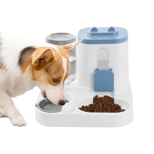 weiting Automatischer Futterautomat Für Haustiere,Futterautomat Mit Trinkwasserspender Für Katzen - Stationärer Wasserspender Und Futternapf Für Kleine Und Mittelgroße Hunde Katzen Für Haus von WEITING
