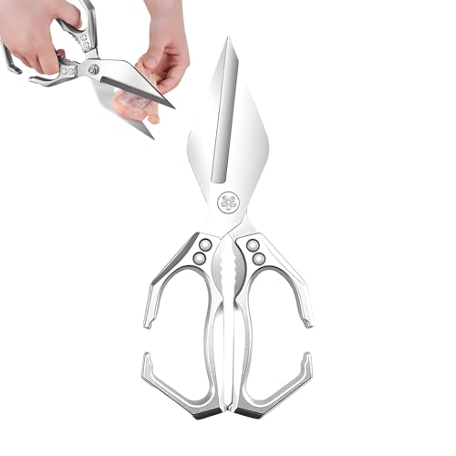 weiting Küchenschere Für Lebensmittel - Geflügelschere Mit Ergonomischen Griffen Für Fleisch Knochen,Edelstahl Spülmaschinenfest Küchenwerkzeuge Zum Schneiden Von Knochen Fleisch Huhn Meeresfrüchte von WEITING