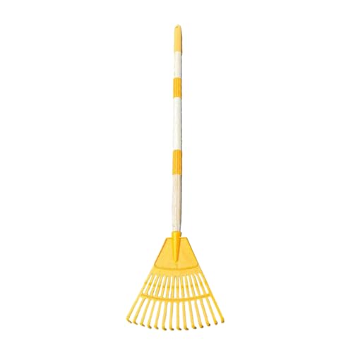 weiting Laubrechen 14-Zinken Fächerförmig, Rasenrechen Für Terrasse, Mit Ergonomischem Griff Für Garten Landschaft Camping Outdoor Rasen von WEITING