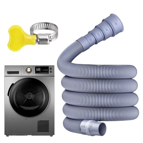 weiting Waschmaschine Ablaufschlauch - Flexibles Ablaufrohr für das Spülbecken - Flexibler Ablaufschlauch Mit 360-Grad-Drehfunktion Und Klemmverschlüssen Für Waschmaschine Geschirrspüler Spüle von WEITING