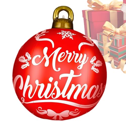 weiting Weihnachtskugeln,58 cm Riesige Aufblasbare Weihnachtsdekoration,Deko-Artikel Für Garten Winterparty Terrasse Festliche Dekoration | Innen- Und Außenbereich von WEITING